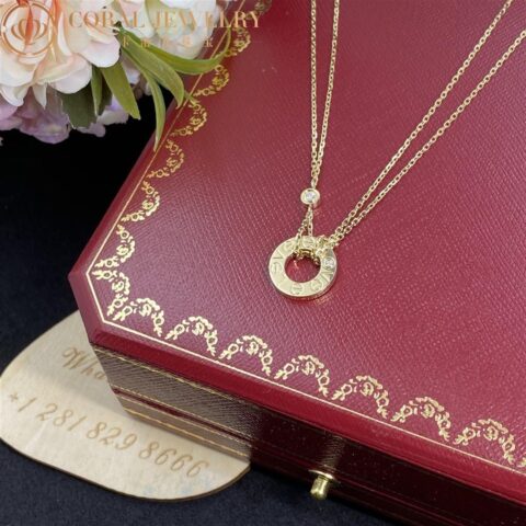 Cartier Love Necklace B7219500 2 Diamonds Yellow Gold 8