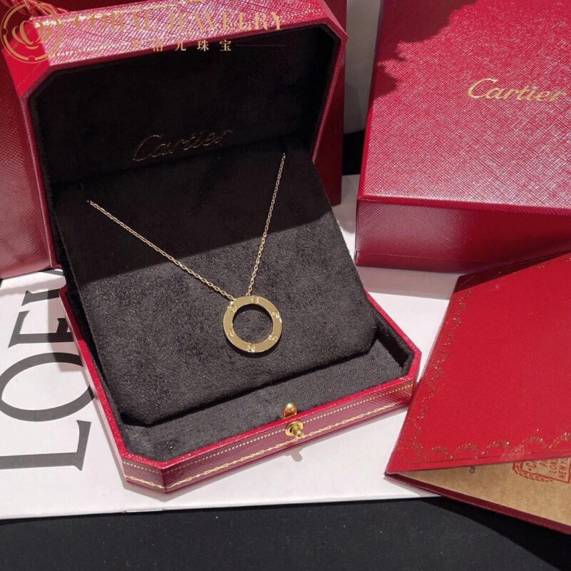 Cartier Love Necklace B7014700 3 Diamonds Rose Gold 3