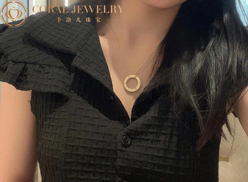 Cartier Love Necklace B7014700 3 Diamonds Rose Gold 2