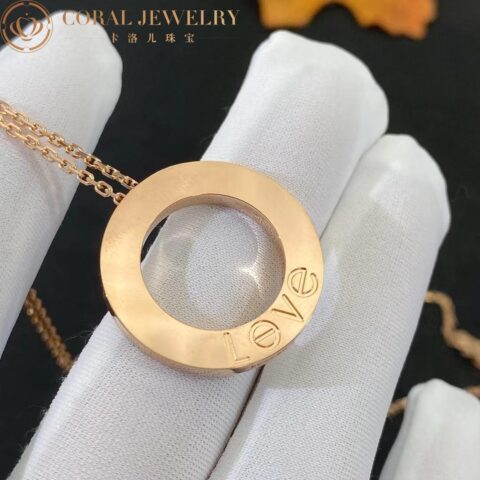 Cartier Love Necklace B7014700 3 Diamonds Rose Gold 8