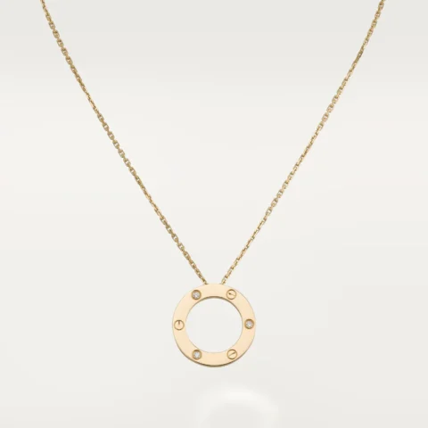 Cartier Love Necklace B7014500 3 Diamonds Yellow Gold 1