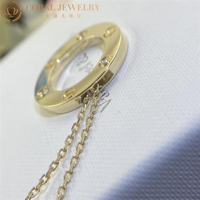 Cartier Love Necklace B7014500 3 Diamonds Yellow Gold 3