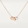 Cartier Love Necklace B7219700 6 Diamonds Rose Gold White Gold Diamonds 1