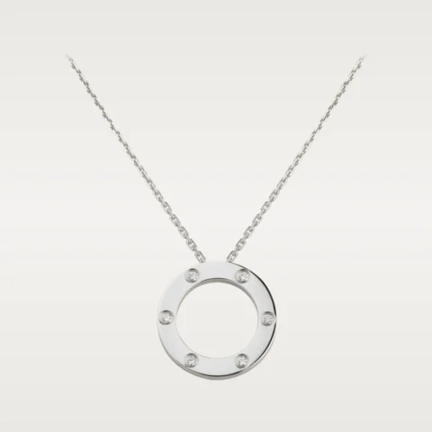 Cartier Love Necklace B7014600 6 Diamonds White Gold 1