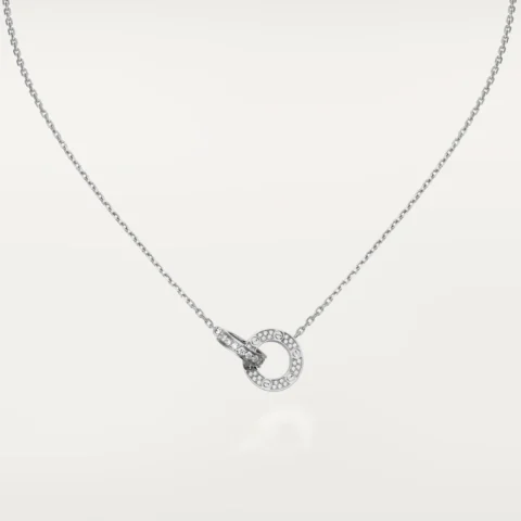 Cartier Love Necklace B7216300 Diamond-paved 18K White Gold 1