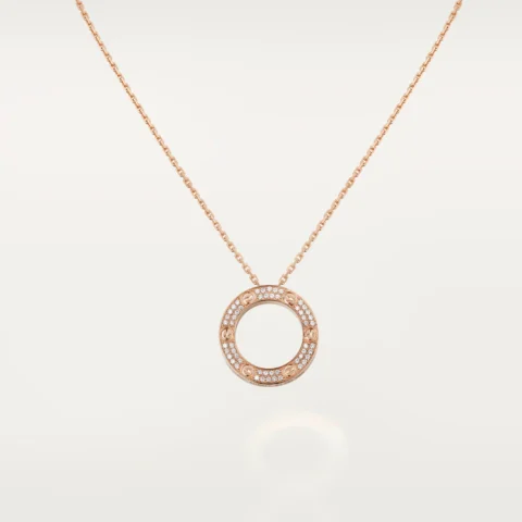 Cartier B7224527 Love Necklace Diamond-paved Rose Gold 1