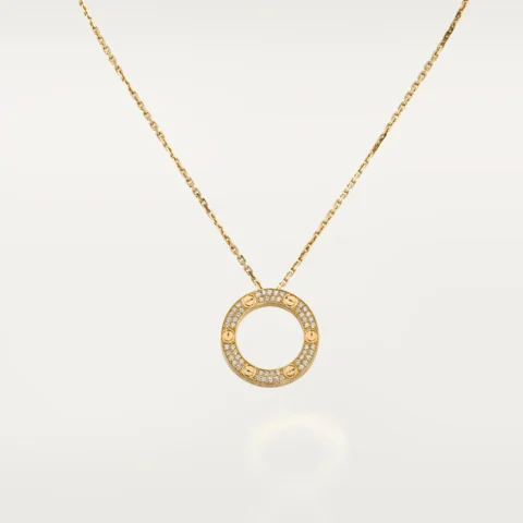 Cartier Love Necklace B7058400 Diamond-paved Yellow Gold 1