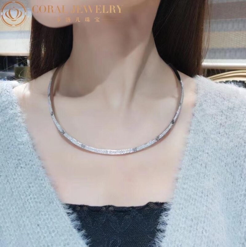 Cartier Love Necklace N7424352 White Gold Diamond Collar 2