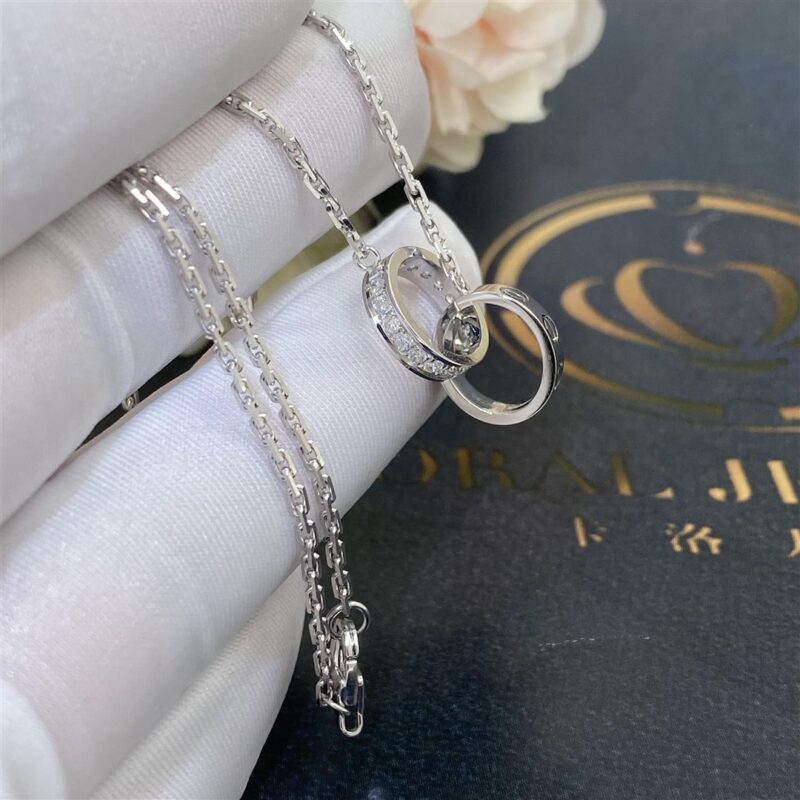 Cartier Love Necklace B7013700 White Gold Diamonds 2