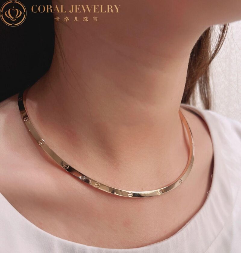 Cartier Love Necklace B7224761 Yellow Gold Collar 12