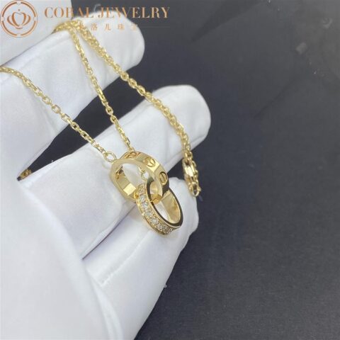 Cartier Love Necklace B7013800 Yellow Gold Diamonds 13