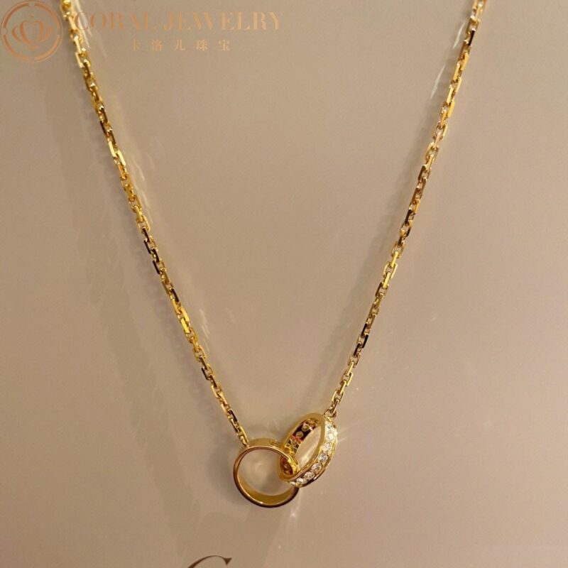 Cartier Love Necklace B7013800 Yellow Gold Diamonds 2