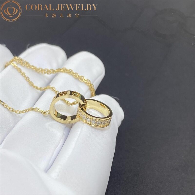 Cartier Love Necklace B7013800 Yellow Gold Diamonds 11