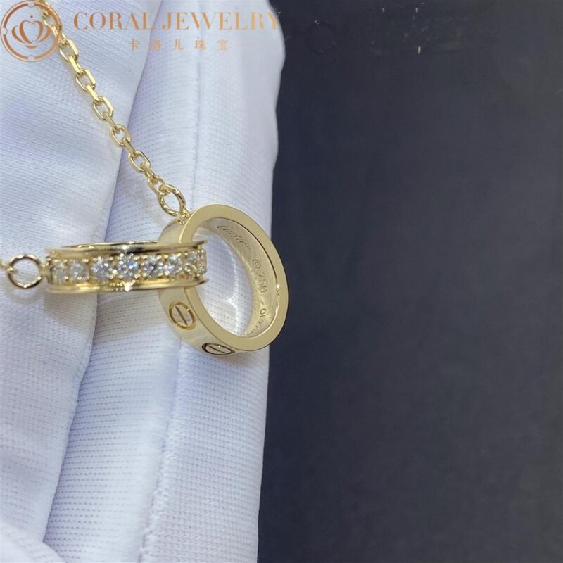 Cartier Love Necklace B7013800 Yellow Gold Diamonds 10