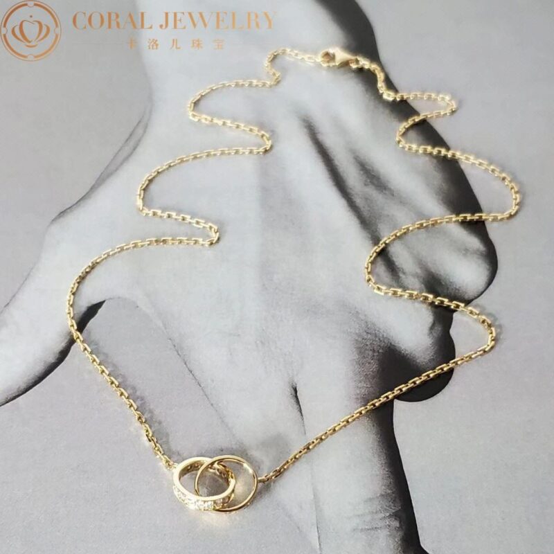 Cartier Love Necklace B7013800 Yellow Gold Diamonds 4