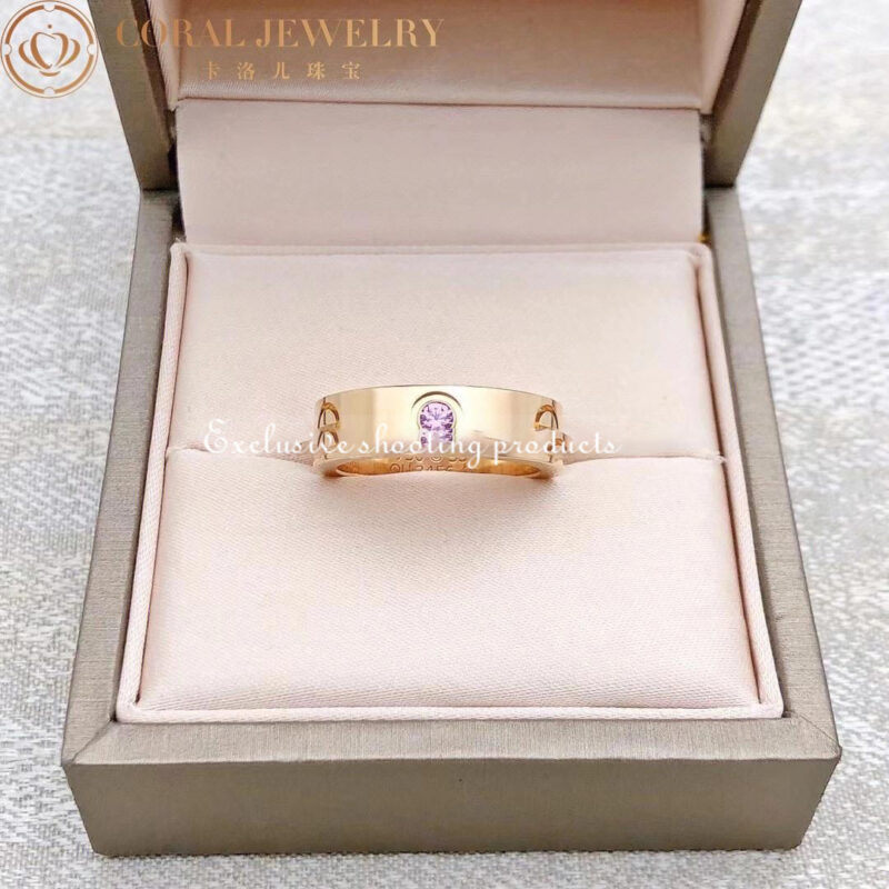 Cartier Love Ring B4064453 18k Pink Gold Pink Sapphire 5