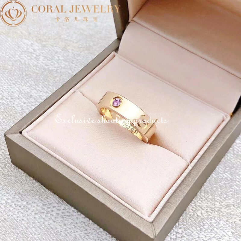 Cartier Love Ring B4064453 18k Pink Gold Pink Sapphire 3