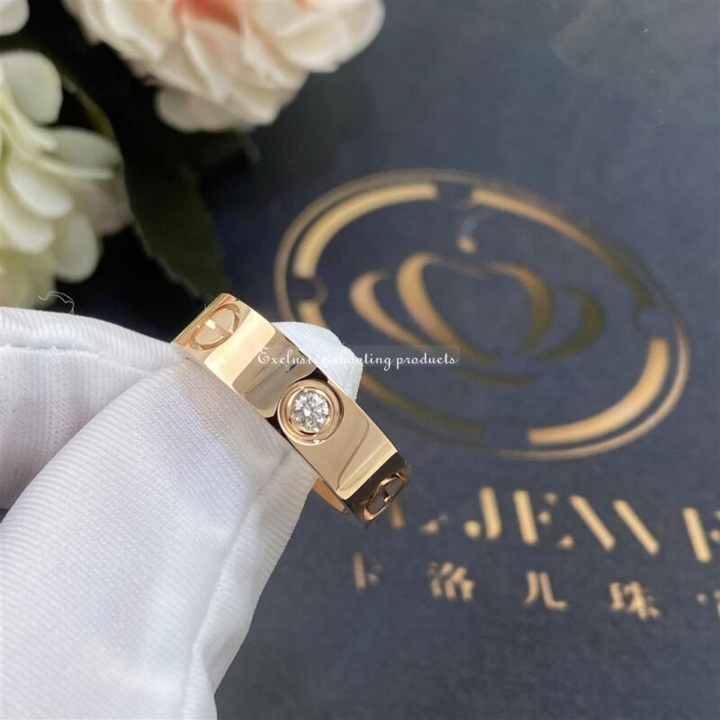 Cartier Love Ring B4087500 3 Diamonds Rose Gold 6