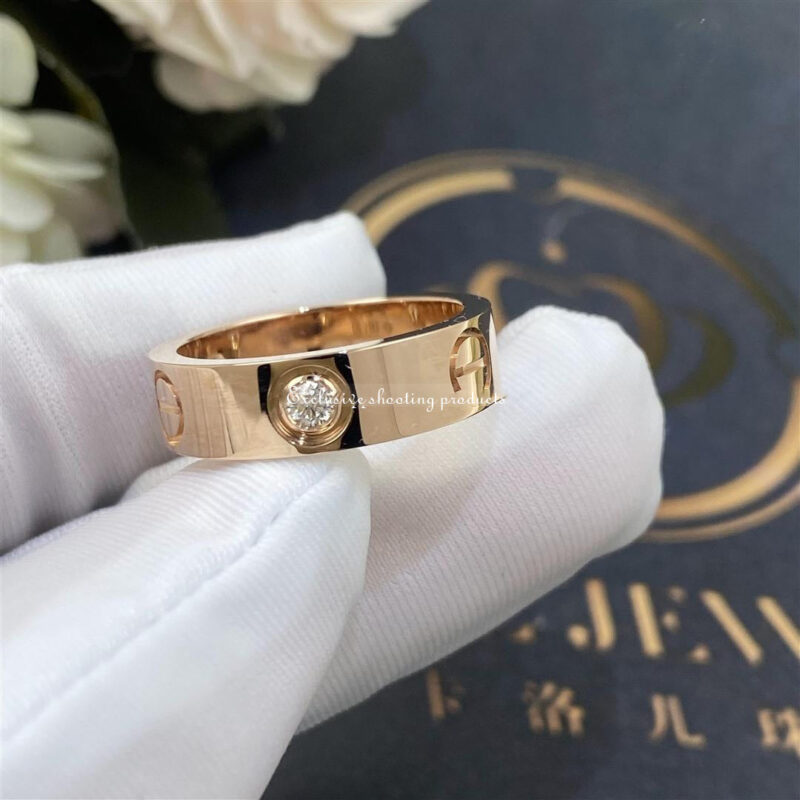 Cartier Love Ring B4087500 3 Diamonds Rose Gold 5