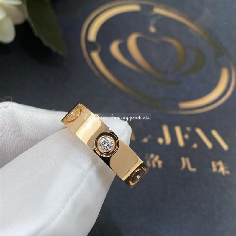 Cartier Love Ring B4087500 3 Diamonds Rose Gold 2