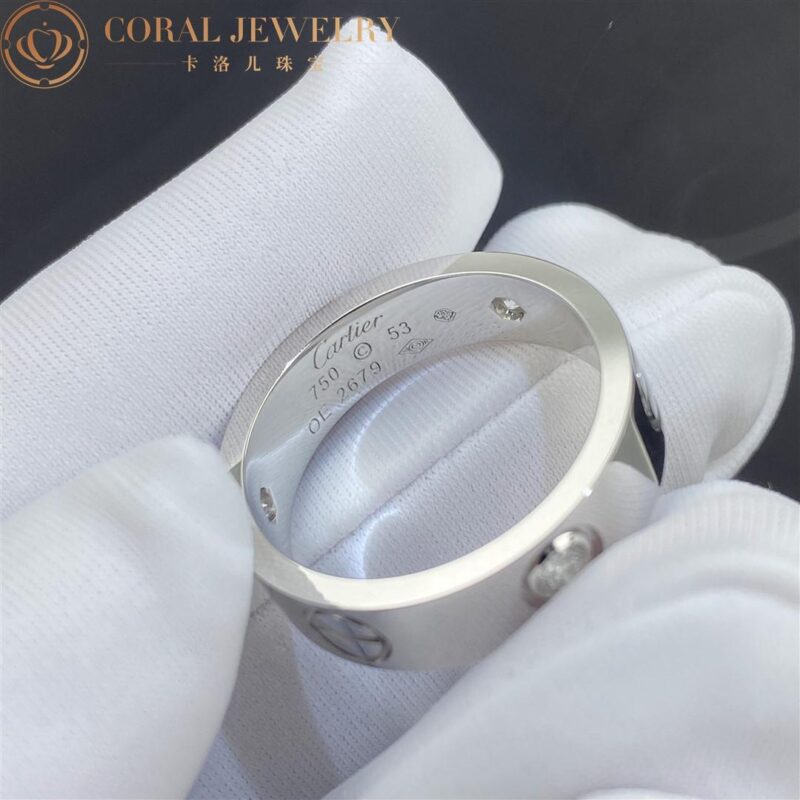 Cartier Love Ring B4032500 3 Diamonds White Gold 2