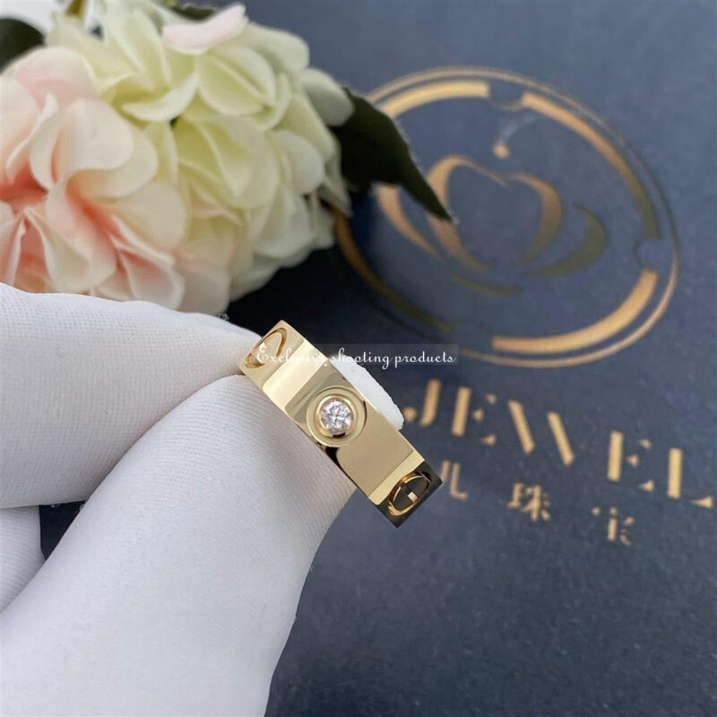 Cartier Love Ring B4032400 3 Diamonds Yellow Gold 5