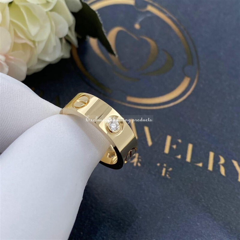 Cartier Love Ring B4032400 3 Diamonds Yellow Gold 4