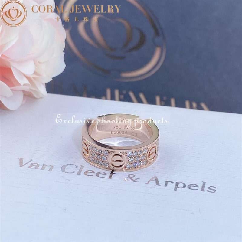 Cartier Love Ring B4087600 Diamond-paved Rose Gold 13