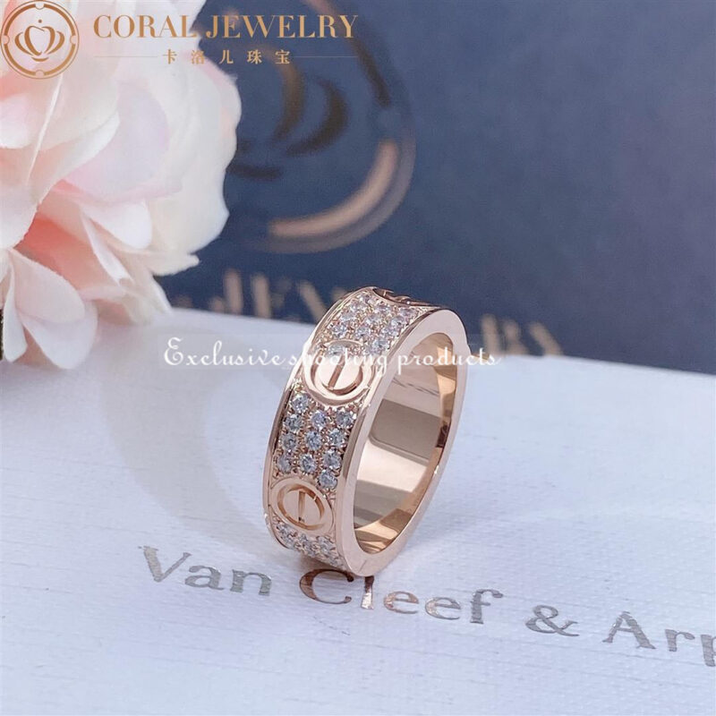 Cartier Love Ring B4087600 Diamond-paved Rose Gold 12