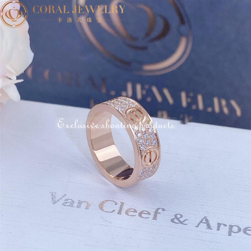 Cartier Love Ring B4087600 Diamond-paved Rose Gold 11