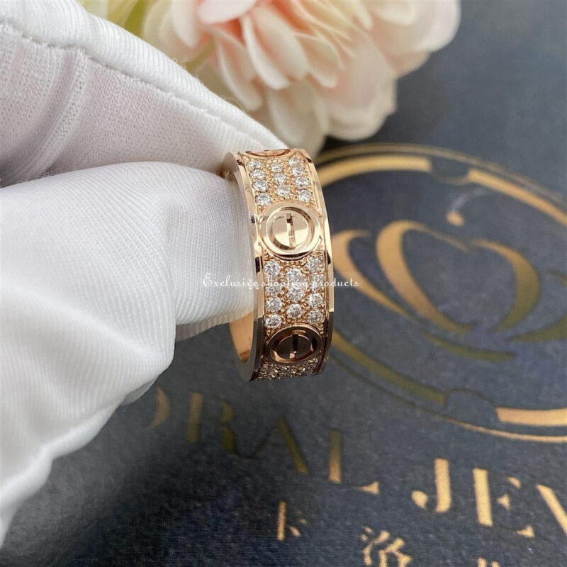 Cartier Love Ring B4087600 Diamond-paved Rose Gold 3