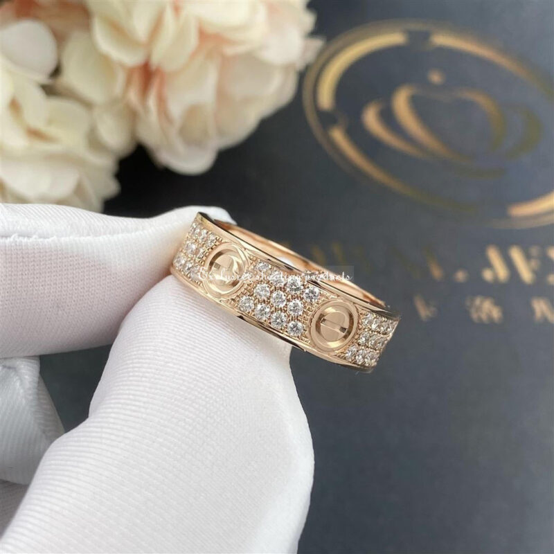 Cartier Love Ring B4087600 Diamond-paved Rose Gold 6