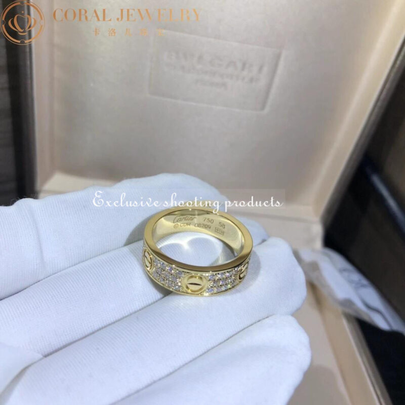Cartier Love Ring B4087600-YG Diamond-paved Yellow Gold 5