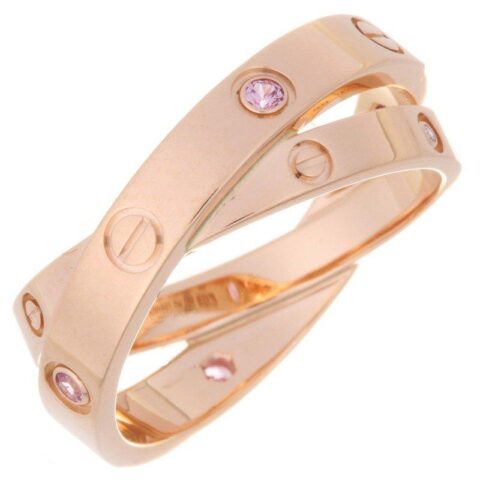 Cartier Love Ring B4209700 Rose Gold Sapphires Diamonds 1