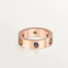 Cartier Love Ring B4087800 Rose Gold Sapphires Garnets Amethyst 1