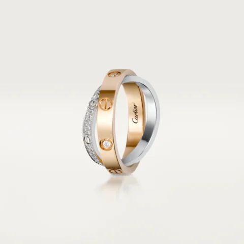 Cartier Love Ring B4094600 Rose Gold White Gold Diamond-paved 1