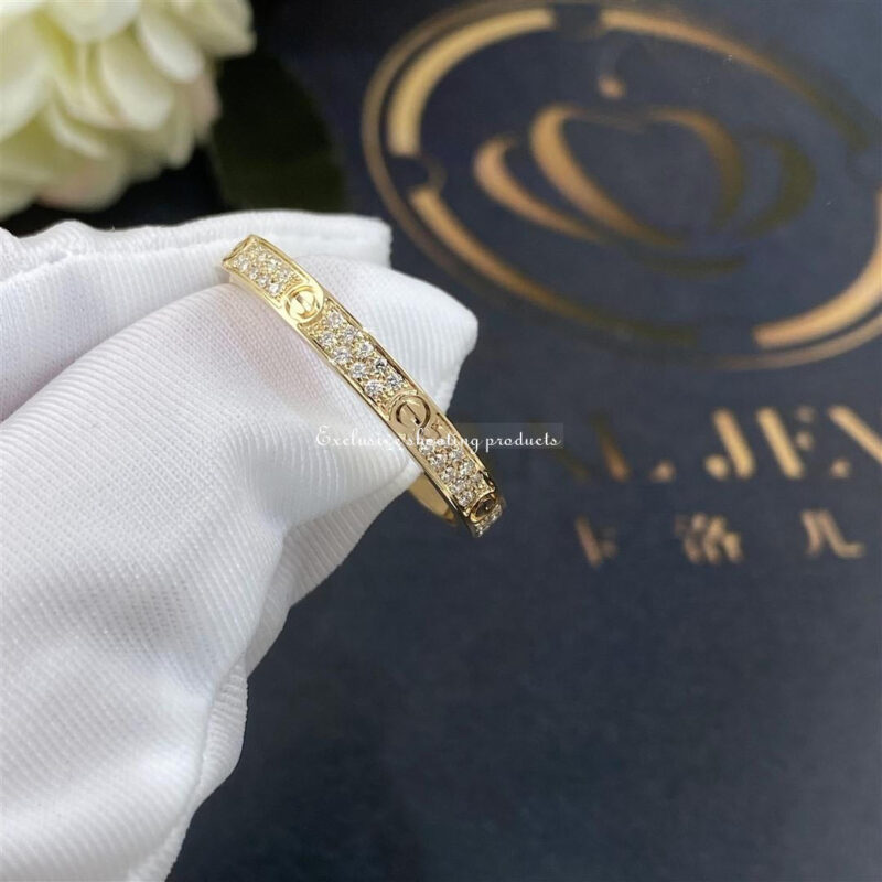 Cartier Love Ring B4218000 Small Model Yellow Gold Diamonds 3