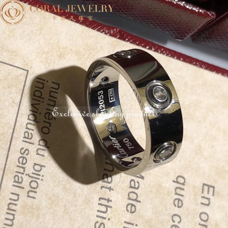 Cartier Love Ring B4026000 White Gold 6 Diamonds 3