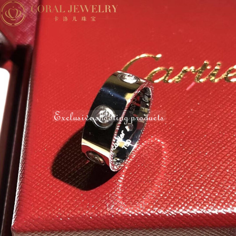 Cartier Love Ring B4026000 White Gold 6 Diamonds 2