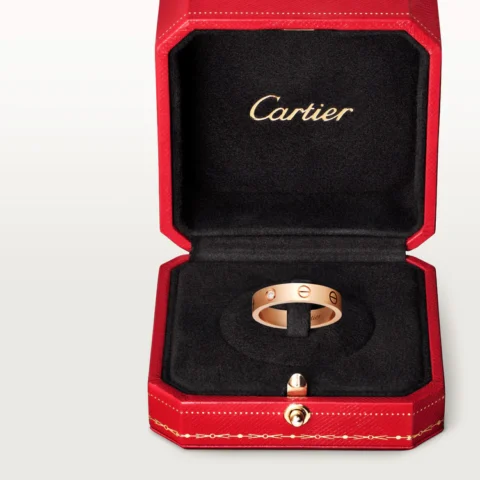 Cartier Love Wedding Band B4050700 1 Diamond Rose Gold 3
