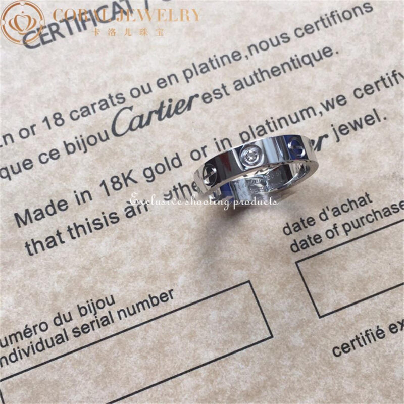 Cartier Love Wedding Band B4050500 1 Diamond White Gold 6