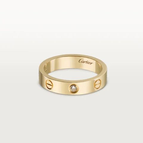 Cartier Love Wedding Band B4056100 1 Diamond Yellow Gold 2