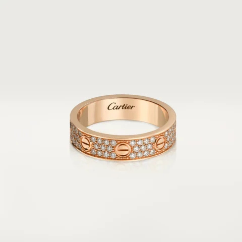 Cartier B4085800 Love Wedding Band Diamond-paved Rose Gold 2