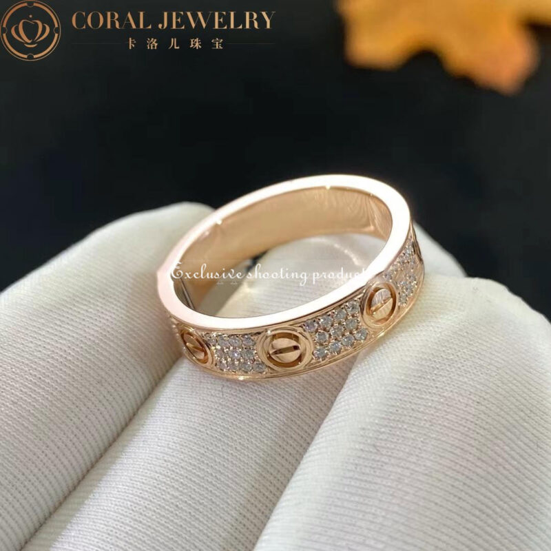 Cartier B4085800 Love Wedding Band Diamond-paved Rose Gold 3