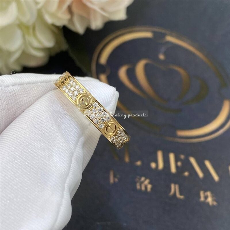 Cartier Love B4083300 Wedding Band Diamond-paved Yellow Gold 7