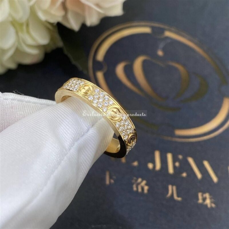 Cartier Love B4083300 Wedding Band Diamond-paved Yellow Gold 6