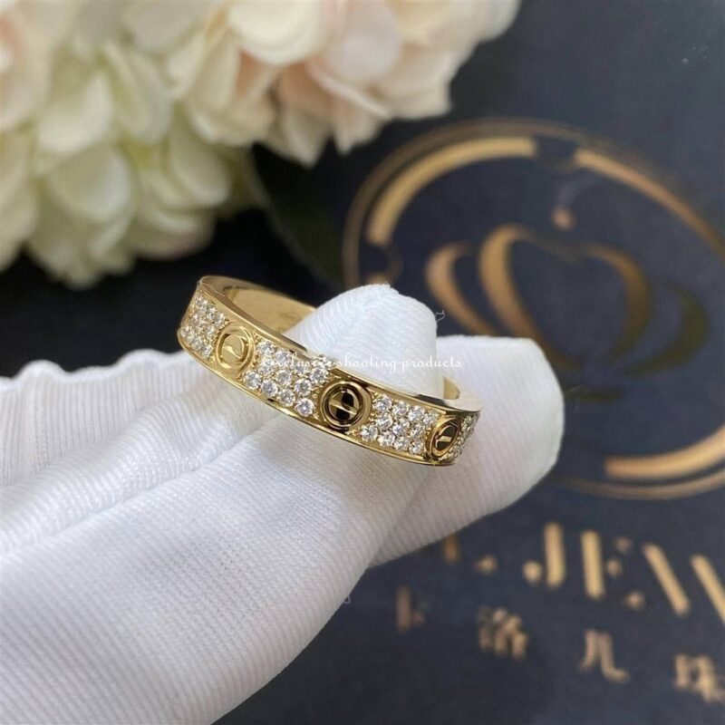 Cartier Love B4083300 Wedding Band Diamond-paved Yellow Gold 5