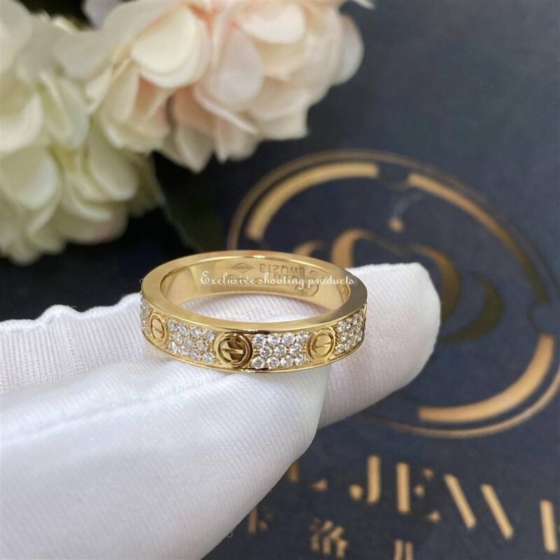 Cartier Love B4083300 Wedding Band Diamond-paved Yellow Gold 4