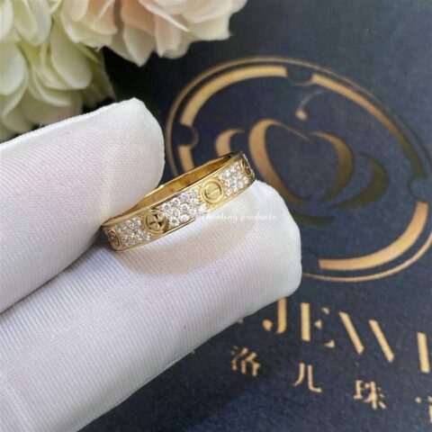 Cartier Love B4083300 Wedding Band Diamond-paved Yellow Gold 2