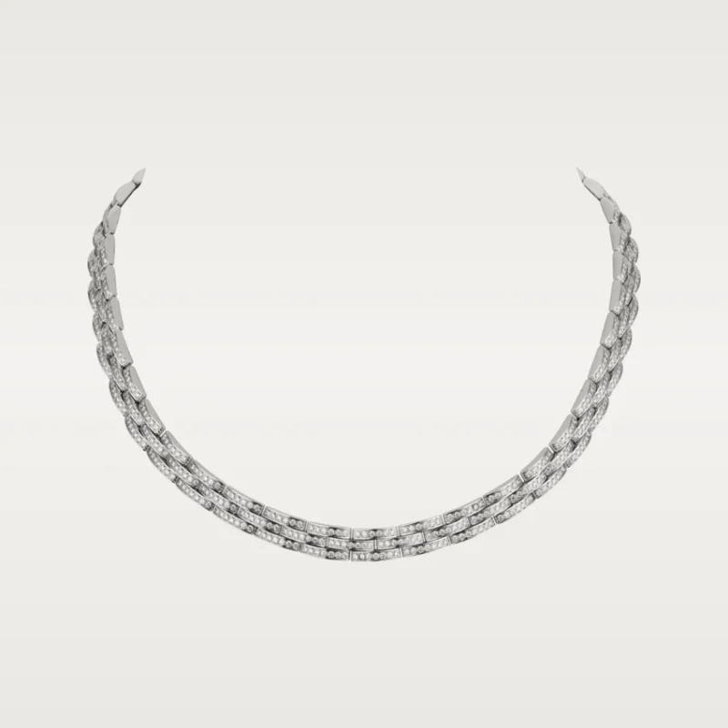 Cartier Maillon Panthère Fine N7408300 Necklace 3 Diamond-paved Rows 1